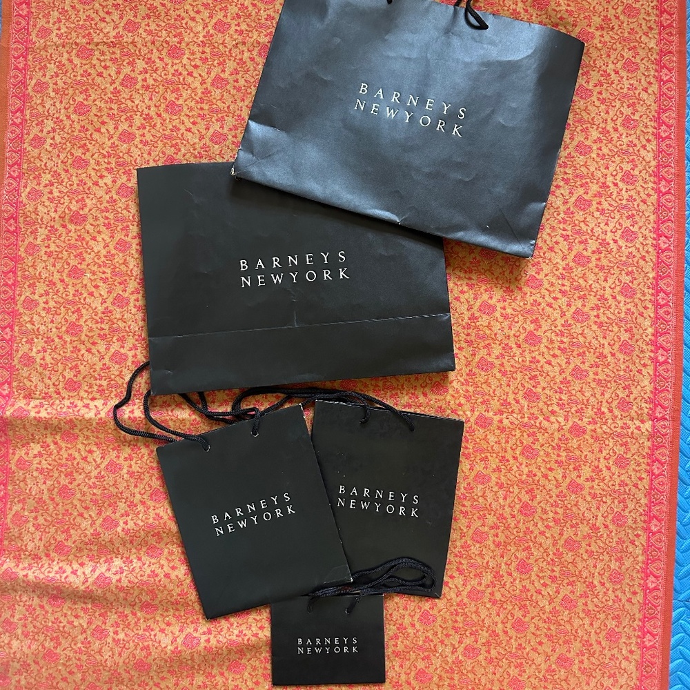 Original Barneys New York Shopping Bags set of 5 - RARE